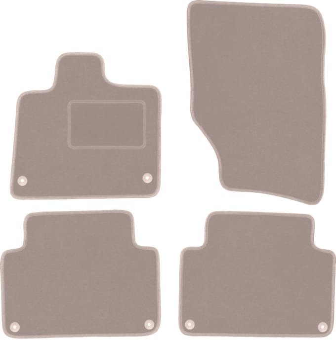 Beige velours vloermatten voor: Audi Q7 I 4L SUV (2005-2015)