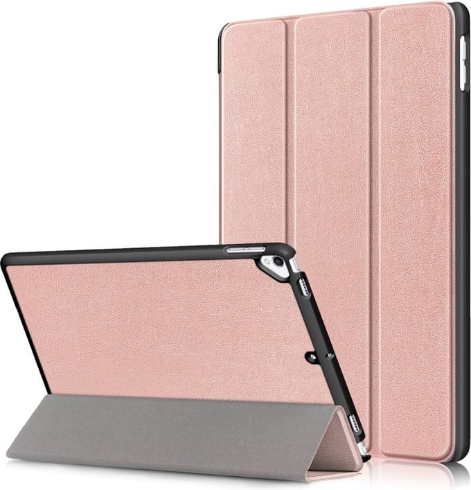 Arara Hoes Geschikt voor iPad Air/Air 2 (2014/2013) - Tri-Fold bookcase - Rosegoud