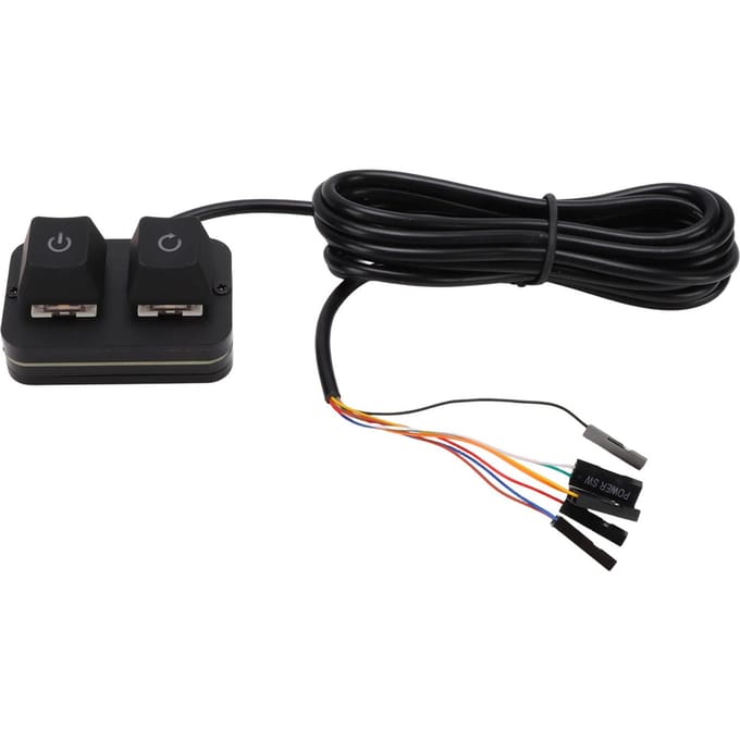 Interrupteur d'alimentation pour ordinateur de bureau Acrylique Marche Arrêt Réinitialisation LED HDD Interrupteur d'alimentation PC pour carte mère