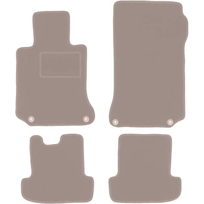 Beige velours matten voor: Mercedes W207 Coupé E-Klasse (2009-)