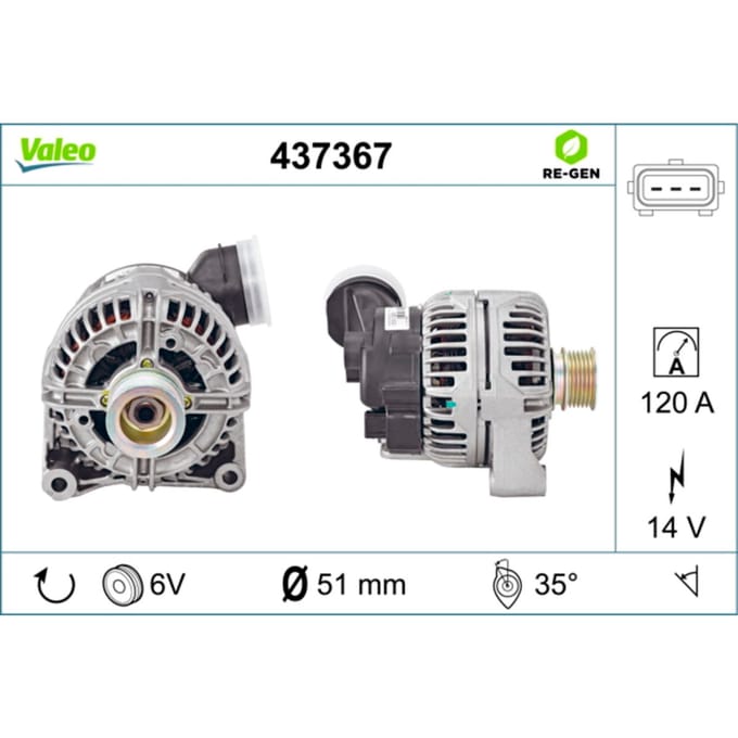 Driefasige generator VALEO 437367