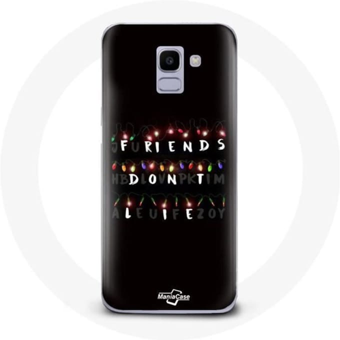 Coque pour Samsung Galaxy A6 2018 Stranger Things Affiche Friends Don't Lie Joyeux noël