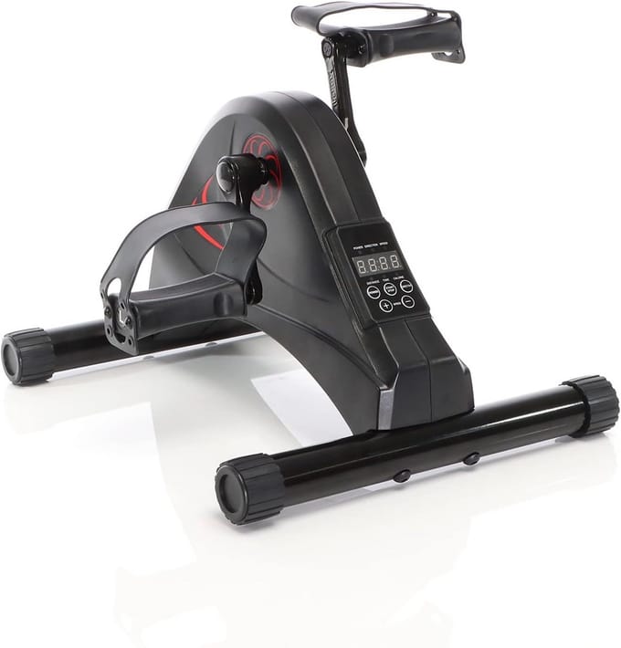 Mini Hometrainer - Fiets Trainer - Zittend Bewegen - 80W met LED Display - 39 cm - Zwart