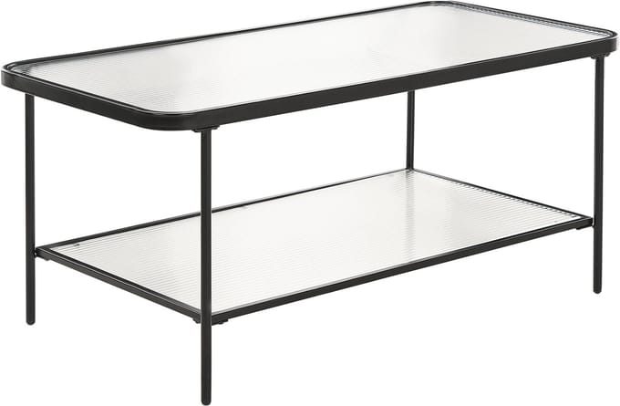 BLAIR - Salontafel - Zwart - Veiligheidsglas
