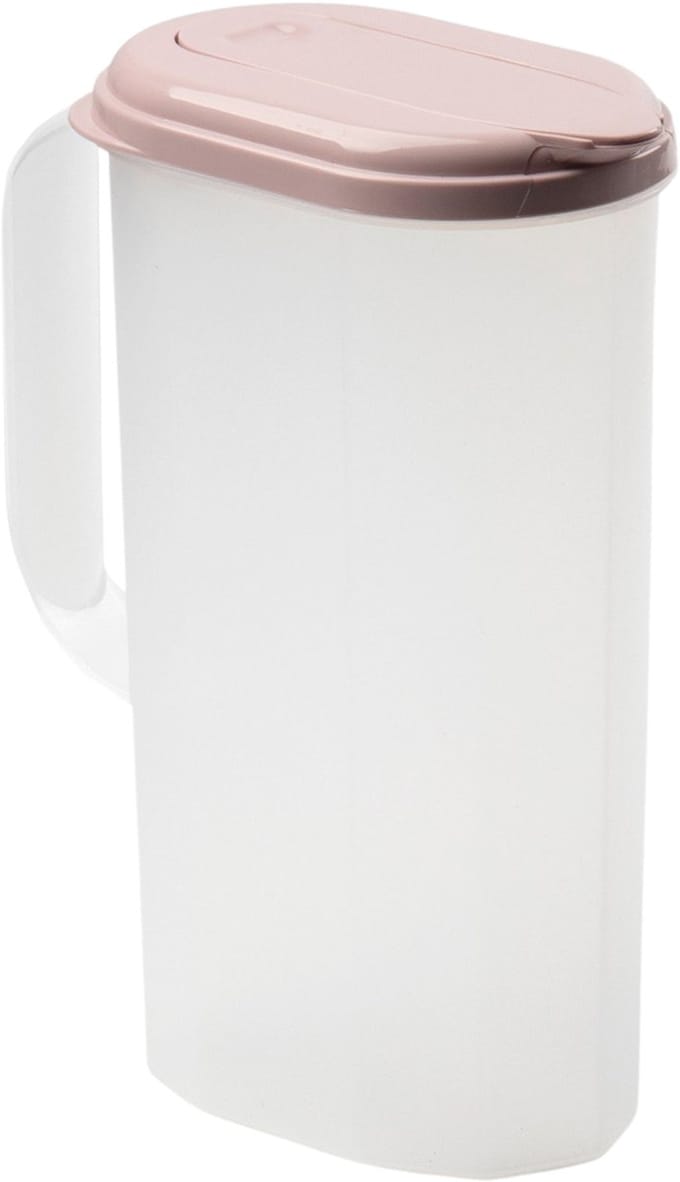 Schenkkan - Limonadekan - Waterkan - met deksel - 2000 ml - oudroze - kunststof