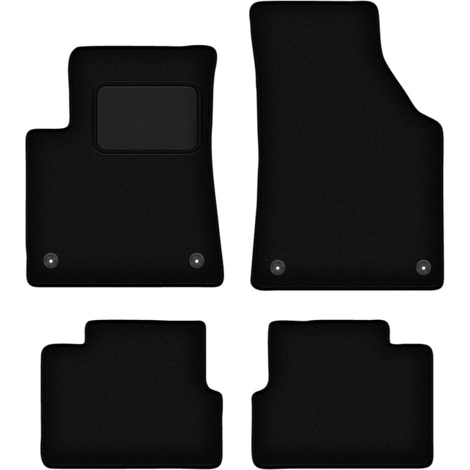 Zwarte velours vloermatten voor: Jeep Cherokee KL SUV (2013-)