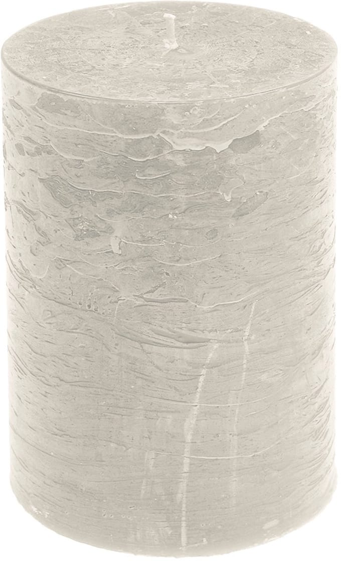 Effen gekleurde kaarsen grijs 85x120mm 2st, 2 Stück