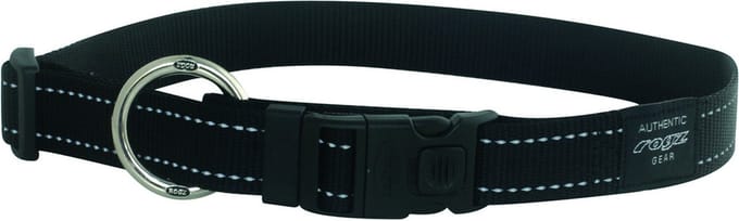 Rogz Utility Halsband Zwart - Hondenhalsband - Xl 43-70x2.5 Cm