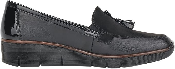 RIEKER 53771-00 Mocassin zwart maat 39