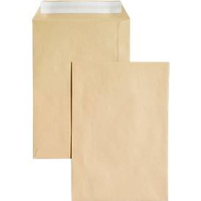 Verzendenveloppen, zonder venster, klevend, 90 g/m², C5, 500 st., bruin