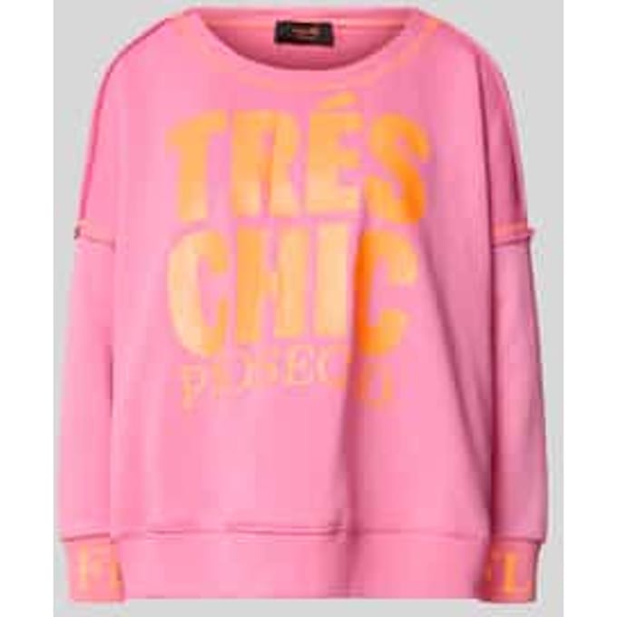 Oversized sweatshirt met ribboorden