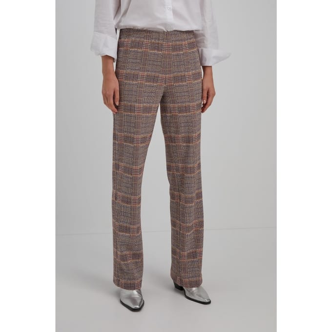 Josephine & Co Kyano Pants Multi Colour Dark Check Maat: 38 | Pantalons Outlet | Dames | Zwart