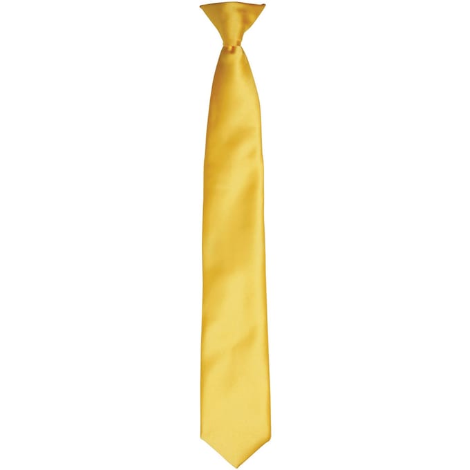 Premier Kleuren Heren Satin Clip Tie (Zonnebloem)