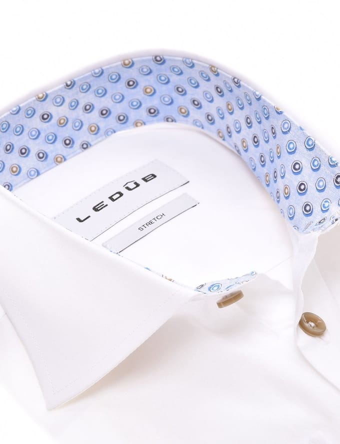 Ledub business overhemd wit