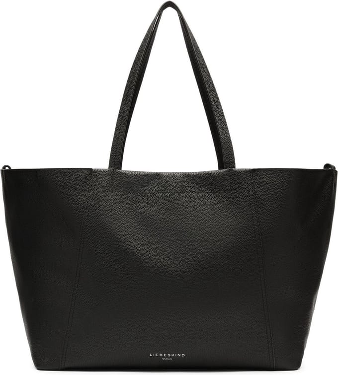 LIEBESKIND BERLIN Leren Schoudertas Chudy Small Pebble Shopper Black Zwart