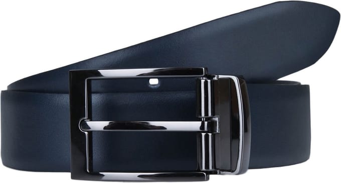 LLOYD Leren Riem 2 in 1 Reversible Belt W80 Black / Blue Zwart Blauw