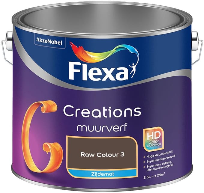 Flexa - Creations Muurverf Zijdemat - Raw Colour 3 - Mengverf - 2,5 L