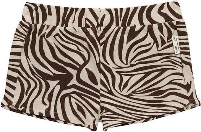 Little Indians Short Zebra Meisjes Katoen Bruin/crème Maat 80