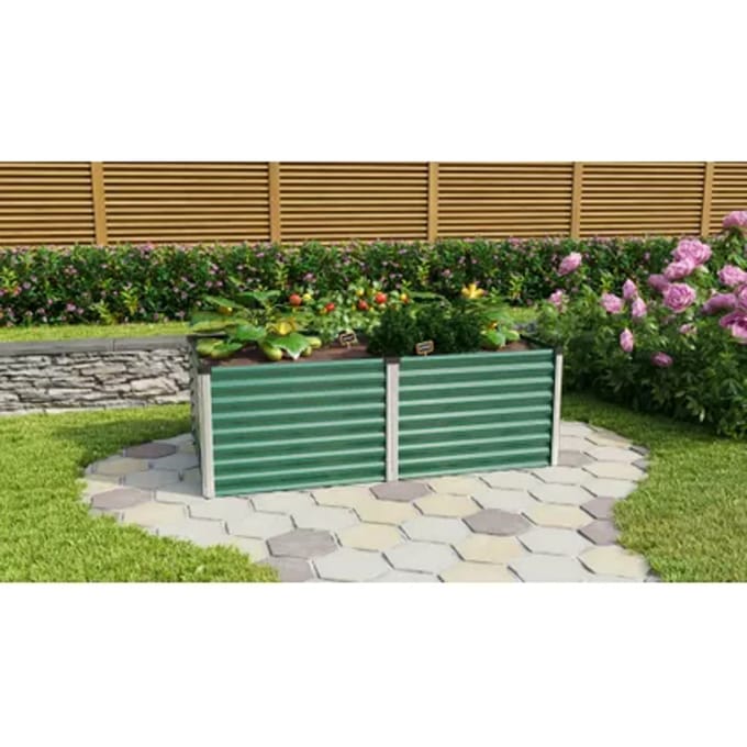 Vitavia Tuinkas Linus 630 - Zeewier/geanodiseerd Aluminium - 96x188x63cm