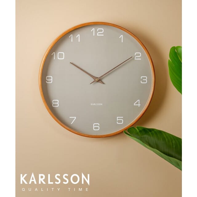 Karlsson - Wand/Tafelklok Boxed Flip XL - Warmgrijs