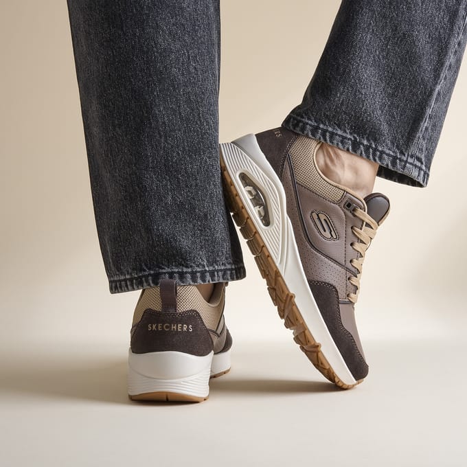 Skechers Skechers Uno-Retro One Sneakers bruin Suede