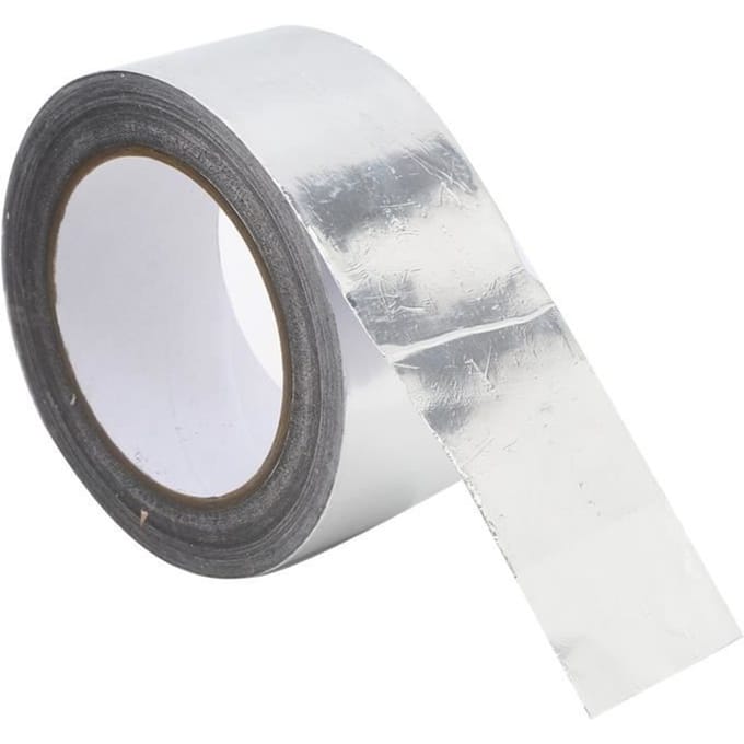 EJ.LIFE Aluminiumfolie plakband - 50mm x 30m - Wit - Multifunctioneel zilver
