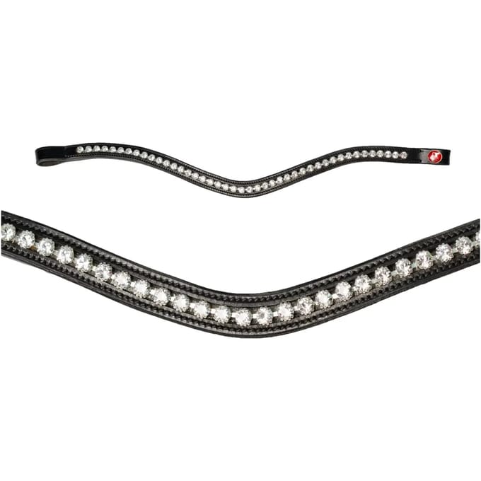Frontaal voor paard Kieffer Ultrasoft Amy curved browband not lined