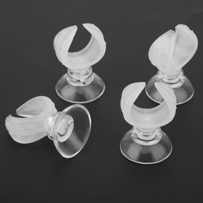 Aquarium Vis Tank Zuignap Clips Luchtleiding Buis Houders Klemmen(Wit Binnendiameter 14,6 mm) white