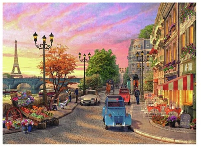 Ravensburger legpuzzel Parijs avond sfeer 500 stukjes landschap.