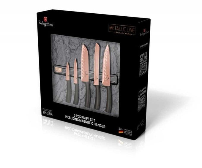 BerlingerHaus 2614A - Messenset - 6 delig - met magneetstrip - rosegoud