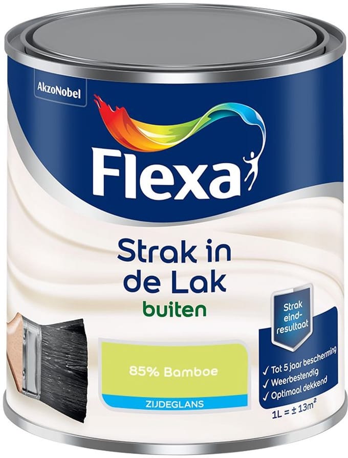 Flexa - Strak In De Lak Buitenlak Zijdeglans - 85% Bamboe - Mengverf - 1 L