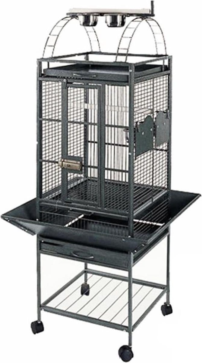 Strong Vogelkooi Villa Helios - Zwart - 69 x69 x 144 cm