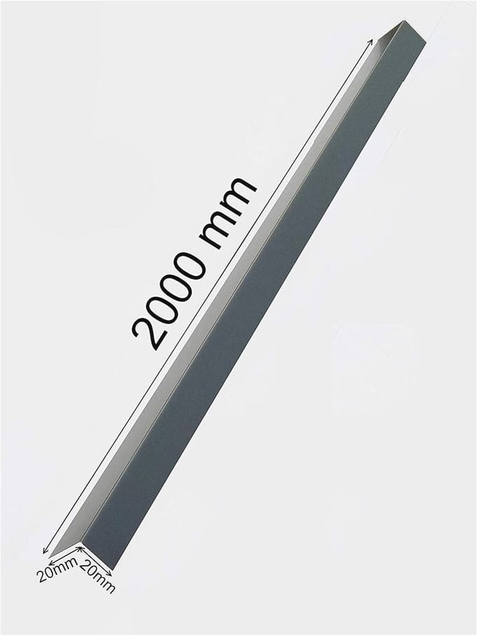 Aluminium Hoekprofiel 2000 mm - 90 Graden Antracietgrijs