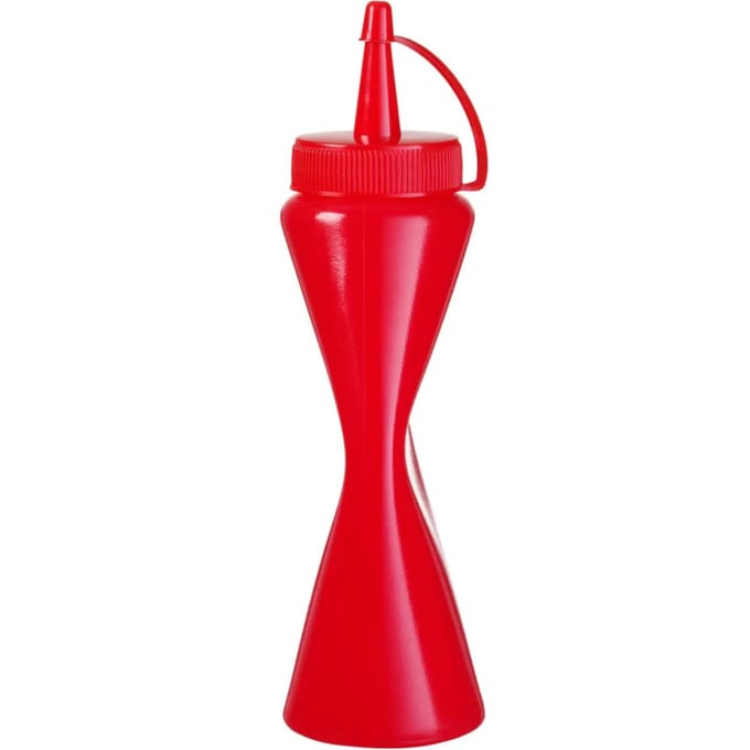 HENDI Dispenser flacon – 0,2L – Rood – Hygiënisch afsluitdopje – Vaatwasmachinebestendig