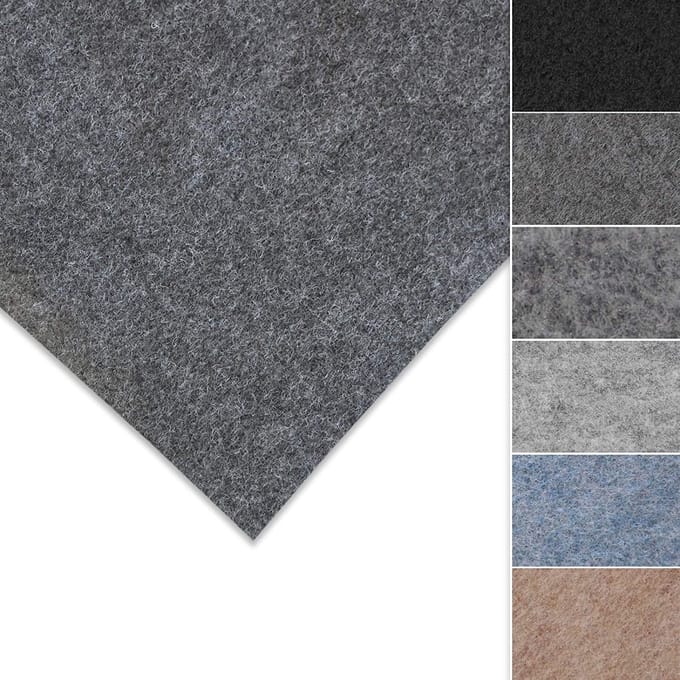 FLOORDIREKT Naaldvilt - Superflex - Antraciet - Breedte 200 x 100 cm