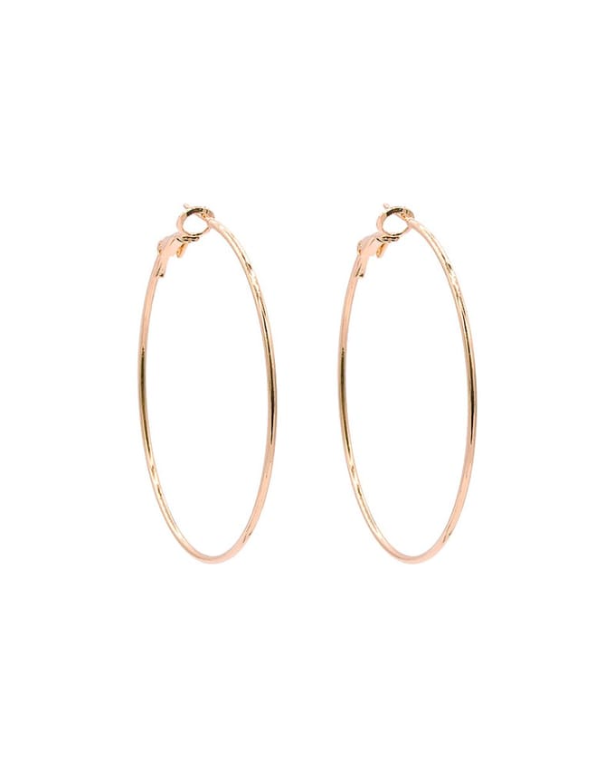 Mint15 Oorringen 'Classic Hoops' 50mm - Roségoudkleur - 1 paar