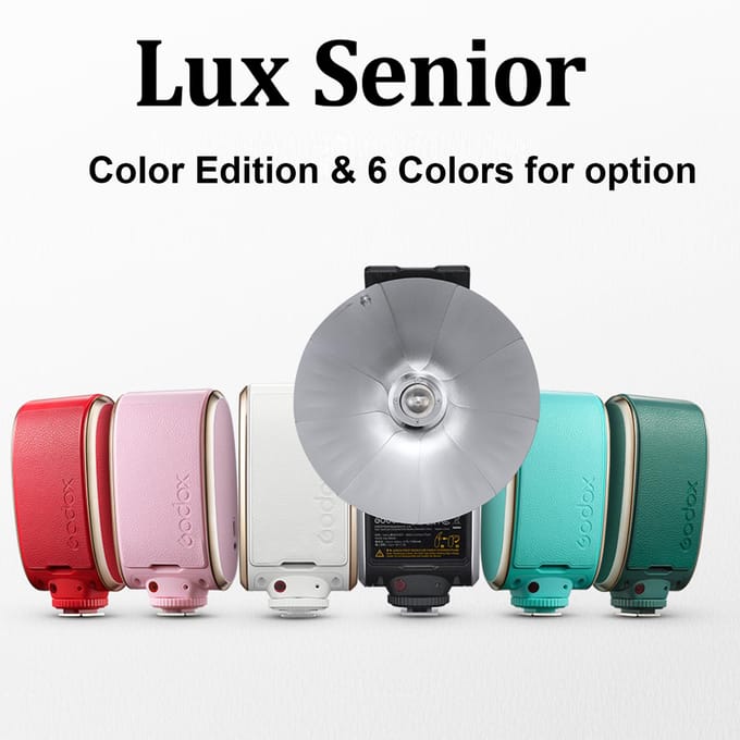Godox Lux Senior Retro Camera Flash GN14 Température de couleur 6000K Modes Flash automatique et manuel 1/1-1/64 noir