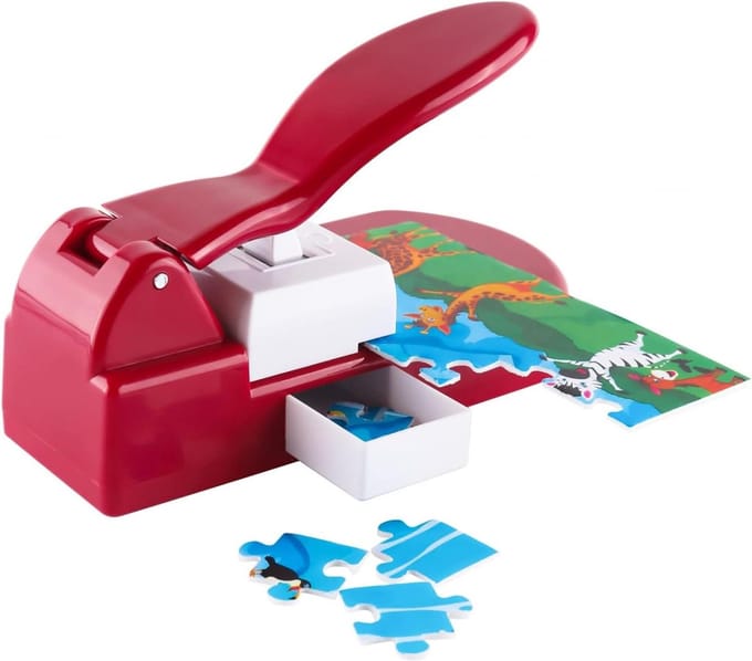Puzzel Maker - Legpuzzel Machine - Kunst en Hobby - Inclusief 10 Schuimvellen - 12 x 20 cm - Rood