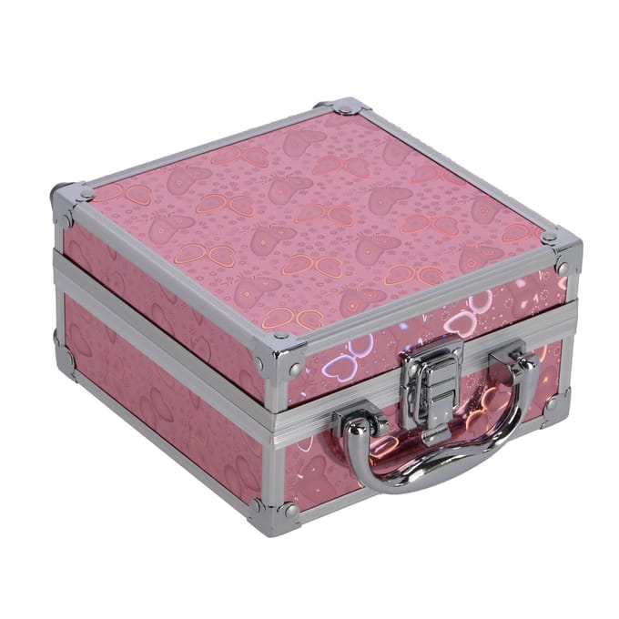 Casuelle cosmetica koffer - vlinder - Roze