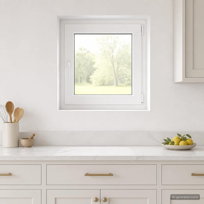 vidaXL - Kleur - binnenkant - kelderraam - Wit - RISOR - 70 - x - 70 - cm