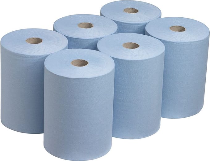 Scott® handdoeken Slimroll 6658, ruimtebesparend, 1-laags, 6 rollen á 165 m, blauw