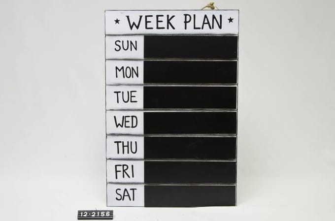 Weekplan Krijtbord 60x40cm