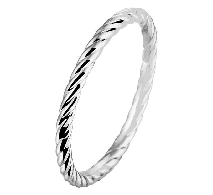 Zilver Gerhodineerde Aanschuifring 1332268 18.50 mm (58)