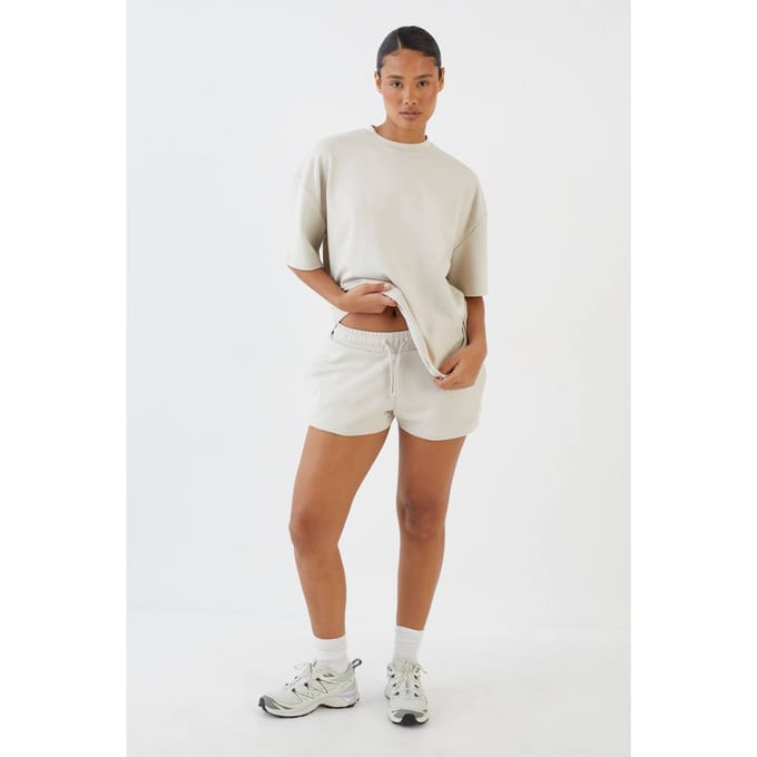 Dames Dsgn Studio Superzachte Sweat Short | Steen | Maat: Small