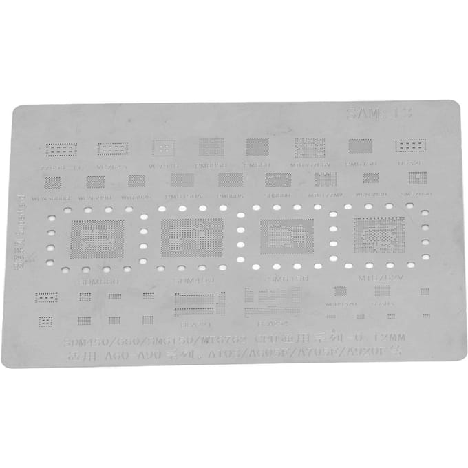 Telefoon CPU BGA Reballing Stencil Reball Rework Sjabloon Scherm voor Samsung A60‑A90 gray