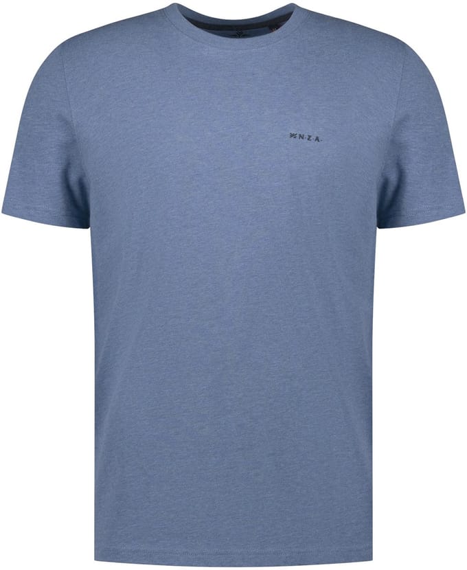 Blauw t-shirt NZA gemeleerd normale fit