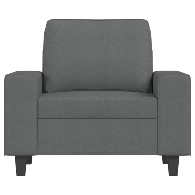 vidaXL Fauteuil 60 cm stof donkergrijs