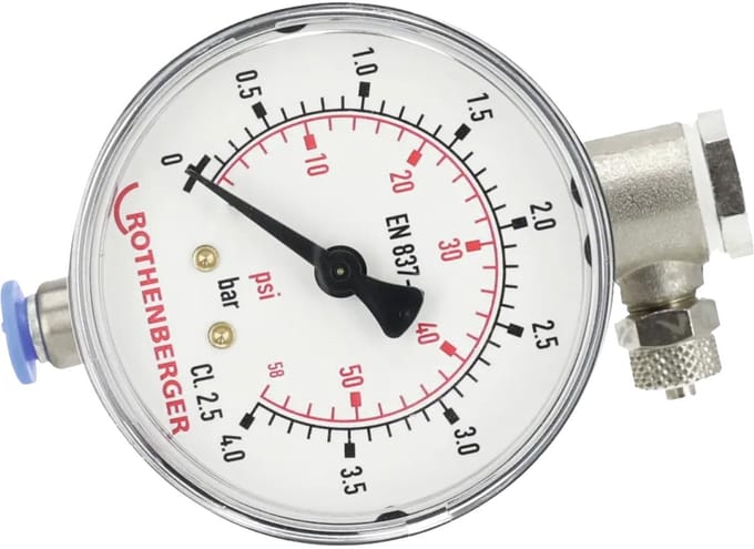 ROTHENBERGER VERVANGENDE MANOMETER R1/4" VOOR UNIVERSELE GAS...