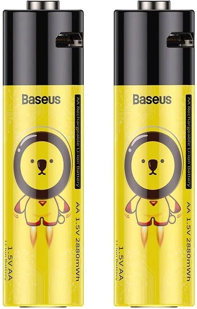 2 Stuks USB Oplaadbare Batterijen AA