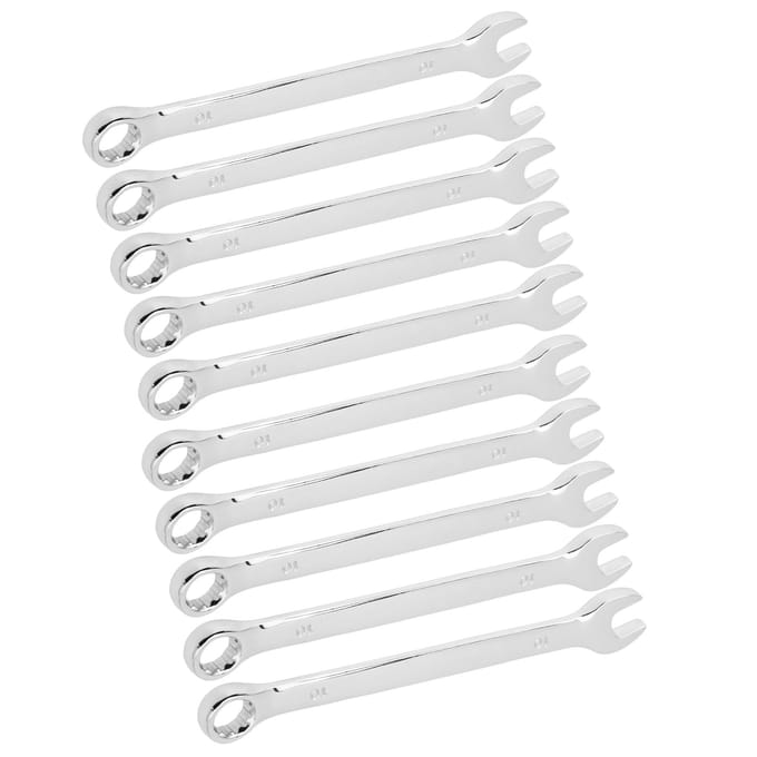 10 Stuks Steeksleutelset Open Einde Dubbel Doel Ratelend Handgereedschap Industriële Benodigdheden 10mm gray